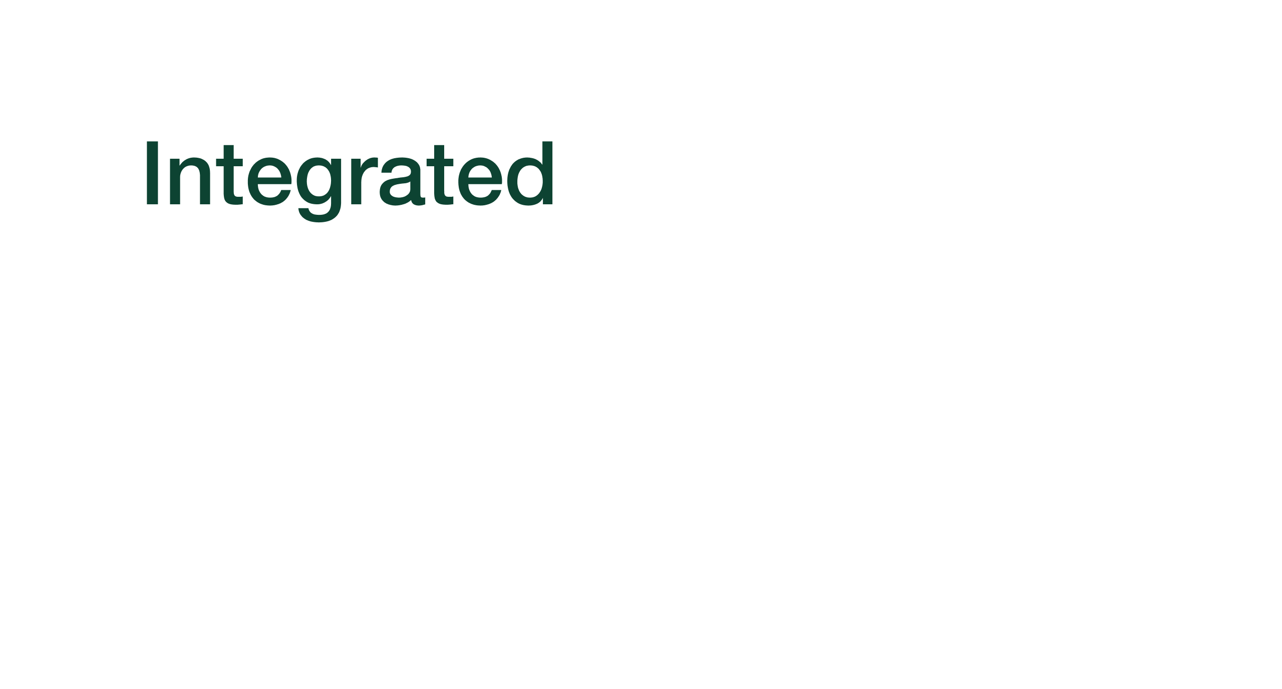 Integrated Service Offering